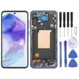 (Blue) For Samsung Galaxy A55 SM-A556B COMPATIBLE LCD Screen Digitizer Full Assembly with Frame