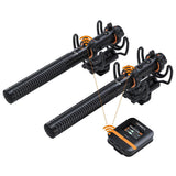 COMICA VM40 COMBO One-Trigger-Two 2.4G Wireless Microphone 48K/32bit Dual-Channel Super-Cardioid Mic 200M Transmission Range APP Control Built-in 32GB