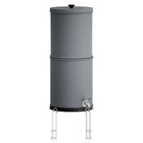(Water filter with stand Grey) Gravity Water Filter System Water Filtration Bucket for Home Outdoor Camping Hiking Emergency Preparedness