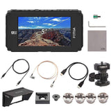 FOTGA A50TLS 5 Inch FHD Video On-camera Field Monitor IPS Touchscreen SDI 4K HDMI Input/Output 3D LUT Dual NP-F Battery Plate for A7S II GH5