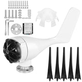 200W Wind Turbines Generator 5 Blades 12m/s Low Nosie Power Supply for Boats Mobile HomesBlack 48V