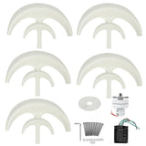 Wind Turbine Kit 1200W 5 Blade Generator AC Motor Solar System Lantern Type DoubleLayer White(48V )