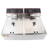 Commercial Professional 12L Stainless Steel Double DeepTank Electric Fryer