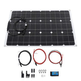 Flexible Solar Panel Kit 80W Monocrystalline Silicon Solar Panel with 40A Charge Controller for RV