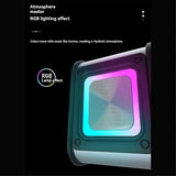 Wireless Bluetooth Speaker Multifunction with 2 Microphone RGB Portable Music Player Karaoke Machi