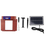 Automatic Chicken Door with Timer Solar Battery Powered LED Display Double Doors Electric Chicken Coop Opener Antique Bronze