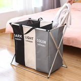 3pc Laundry Sorter, 35L Laundry Hamper, 2/3 Sections Foldable Laundry Basket , Portable Waterproof Dirty Clothes Storage Basket