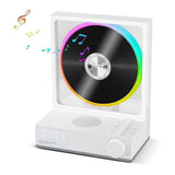 CD Player Portable Bluetooth 5.3 Desktop CD Player with Color Light,Transcription,Timer,LED Screen CD Player for Home-White JP