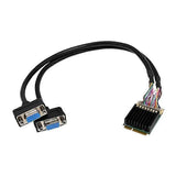 Mini Portable PCIE to Dual Port VGA Embedded Image Application Multimedia 2D SM750 Graphics Card