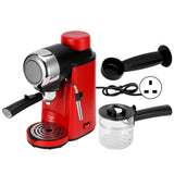 0.24L Coffee Maker Mini SemiAutomatic 5Bar Pump Milk Frother Coffee Machine Red