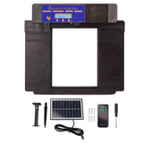 Solar Automatic Chicken Coop Door Professional Infrared Prevents Pinch Multi Modes Auto Coop Door with Timer Light Sensor and Remote Control Dark Brow