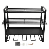 Power Tool Organizer Heavy Duty Rugged 4 Layer Power Tool Storage Rack for Garage Tool Room Workshop Shed Pegboard