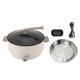 Electric Hot Pot 5L Ramen Cooker Noodles Pot Nonstick Coating Multifunctional Electric Cooker for Stir Fry Pasta Soup