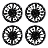 4PCS 14in Wheel Hubcap Strong Protection Sturdy Structure Black And White for Cars Trucks Vans