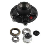 5 Lugs Trailer Idler Hub Kit with Grease Seals Caps and Rubber Plug for 3500 Lbs Axles