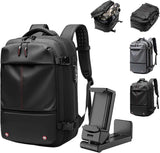 (Black) Backpack, Vacuum Backpack Travel, 60L Expandable Backpack with Vacuum Compression (Black+Vaccum)