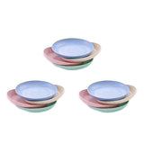 12Pcs 10 Inch Wheat Straw Deep Dinner Plates - Microwave and Dishwasher Safe, Unbreakable Sturdy Pla