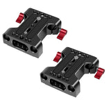 2X Camera Base Plate with Dual 15mm Rod Rail Clamp Suitable for Cage and DSLR Rig Camera Accessories