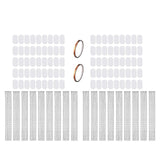 90Pcs Sublimation Blank Dog Tag Aluminum White Sublimation Stamping Tag Pendants Double Sided Blank