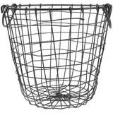 Metal Wire Basket Storage Organizer Desktop Container Iron Storage Basket Fruit Holder (L)