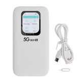 5G WiFi 6 Mobile Hotspot with Nano SIM Card Slot Connects Up To 16 Devices 2.01in Touch Screen Portable WiFi Device for Travel
