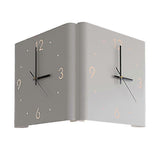 Folded Corner Wall Hanging Clock Compatible For Living Room Home Decoration-a