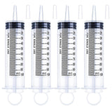 4 Pcs 100Ml Large Syringe with Cap, Individually Sterile Sealed