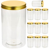 10pcs Spice Containers Reusable Plastic Jars Seasoning Containers Sealing Jars 750ml