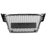 For RS4 Style Front Grille Sport Black Mesh Hood Grill Fit for A4/S4 B8 2009-2012