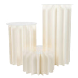 1 Set Paper Roman Column Folding Paper Pillar Wedding Road Guide with Acrylic Lid (White)