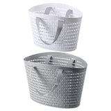 2pcs Hollow-out Bathroom Baskets Portable Bath Basket Household Storage Holder