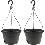 2Pcs Wall Hanging Planters Balcony Planter Garden Hanging Plant Pot Wall Plant Pot with Hooks