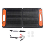 80W Portable Solar Plate Folding Solar Plate Battery Charging Device Double USB Port Waterproof ETFE Solar Plate