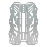 (Silver) Diver BCD Plate Buoyancy Compensator Device BCD Accessory Multicolors Aluminium Alloy Scubas Diving Techniques Backplate  Silver