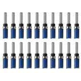 20pcs 1/4inch Shank Router Bit Twin 2 Fluted Imperial Jig Template Cutter Woodworking