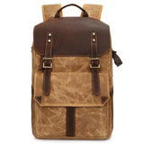 (Yellow 2) Retro Batik Waterproof Large Capacity Camera Video Backpack Travel Casual Men DSLR Photography Shoulders Bag Tripod for  Yellow 2