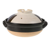 Vintage Earthenware Pot Dual Handle Ceramic Cooking Pot with Lid for Soups, Stews, and Rice Dishes