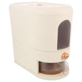 Rice Dispenser: Sealed Grain Container Storage with Lid - Airtight Grain Dispenser with Measuring Cup for Kitchen Pantry Household