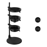 (Obsidian Black) Adjustable Aluminum Alloy Coffee Dripper Stand With Ice Ball Holders And Filter Cup For Cold Brews Preparation  Obsidian Black