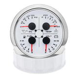 4 In 1 Multifunction Gauge 85MM Fuel Pressure Measurement Oil Pressure Gauge Fuel Level Water Temp Meter Voltmeter with Alarm