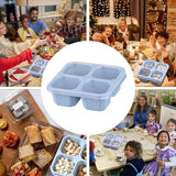 4 Pack Snack Containers With 4 Compartment Bento Lunch Box Food Storage Containers For School Work Travel Nuts Candies