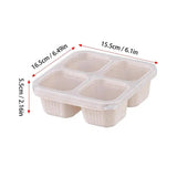 4 Pack Snack Containers With 4 Compartment Bento Lunch Box Food Storage Containers For School Work Travel Nuts Candies