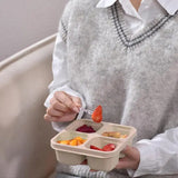 4 Pack Snack Containers With 4 Compartment Bento Lunch Box Food Storage Containers For School Work Travel Nuts Candies