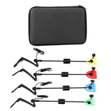 4 Pcs Fishing Bite Alarm Four Color Flash Hard Rod Rocker Tensioner Fishing Alarm Assembly Carp Fishing Sea Rod  Indicator