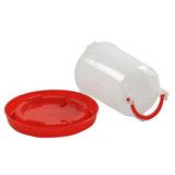 4 Pcs Poultry Bird Drinking Water Fountain 1.5L Drinker Bucket White Barrel Red Base Poultry Chicken feeding & watering supplie