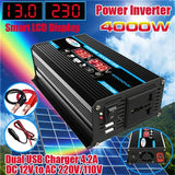 18W Panel+30A Chargers Controller+4000W Car Inverter Set 110V/220V Solar Panel System Complete Power Generation Kit