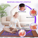 Infrared Heating Treatment Amethyst Mat Photon Hot Stone Therapy Natural Jade Back Massage cushion For Yoga Pain Stress Relief