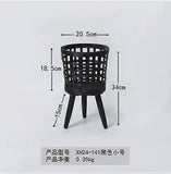 Handwoven Wood Flower Pot Stand Indoor Plant Display Rack Rustic Planter Holder Decorative Plant Shelf For Living Room Balcony Patio