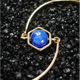 Neptune Natural Kyanite Crystal Geometric Bracelet