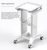 Beauty Salon Equipment Trolley Holder - Rolling Cart with Roller Wheels and Aluminum Stand for Personal Care Appliance Parts